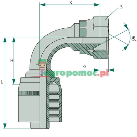  PNE 08 DKR 1/4" 90° 