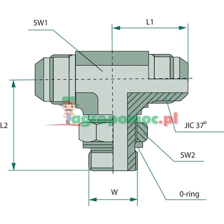  TAE 7/16 M-M JIC x 7/16 M-UNF