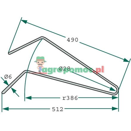  Wheel rake tine | 600005, 1139