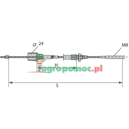 BPW Brake cable 1330/1555