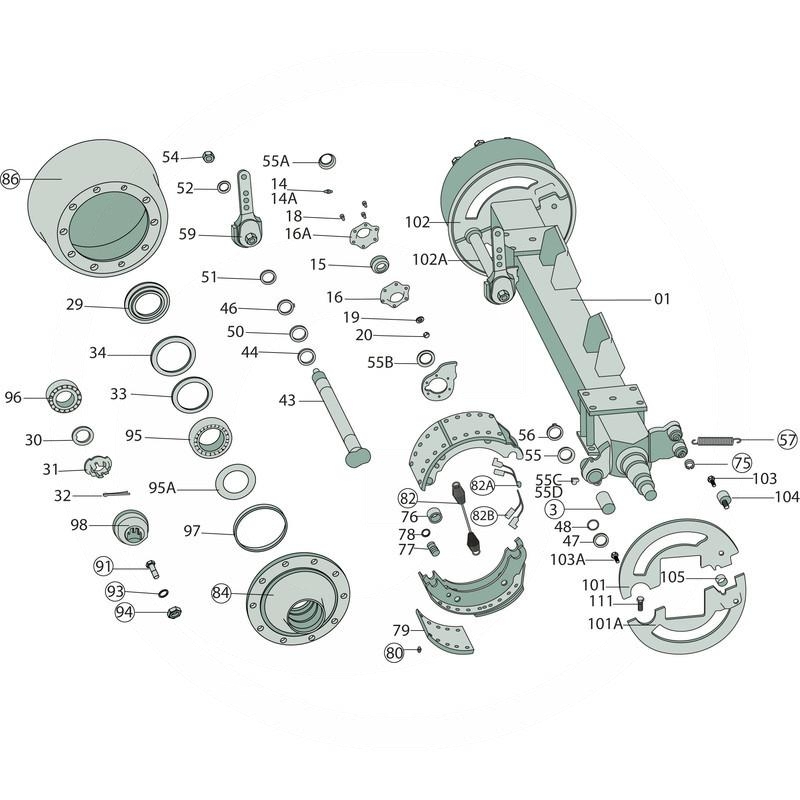 BPW Brake shoe group