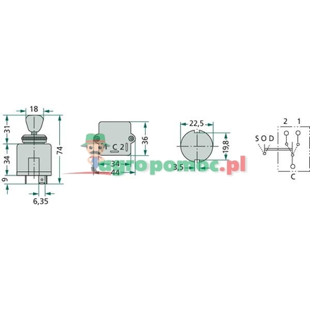 Cobo Indicator switch | 5113847, 5112714, 4998110