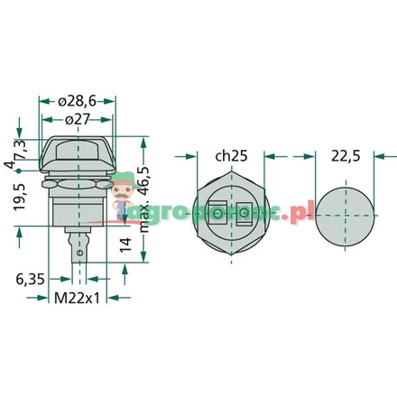 Cobo Push button switch | 5127282, 4998876