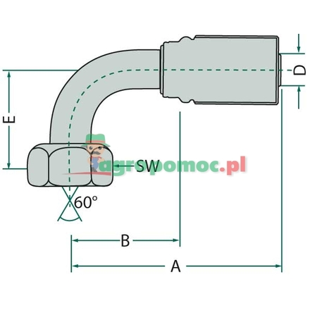 Gates PNE 06 DKOR 3/8" 90° | 4G-6FBSPORX90