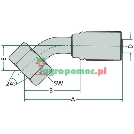 Gates PNE 06 DKOS M18x1.5 45° | 4G-10FDHORX45