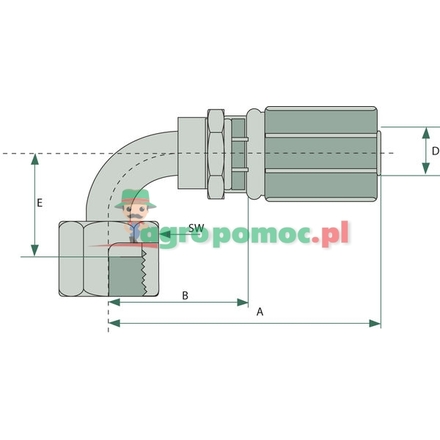 Gates PNE 12 DKORF 13/16" 90° SL=29 | 8G8FFORX90S