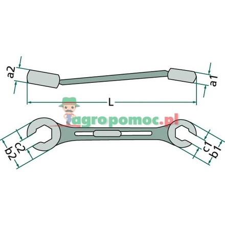 GEDORE Double-ended Ring spanner | 400 13x15