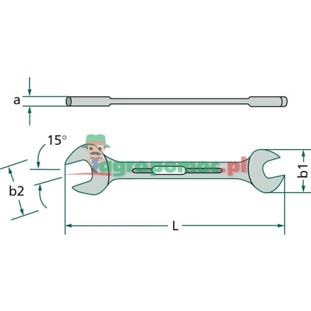 GEDORE Double open-end spanner | 6 12x13