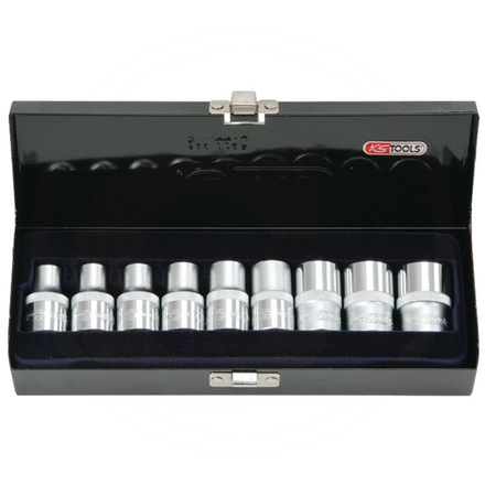 KS Tools 1/2" TX-E socket set, 9 pcs., E10-E24