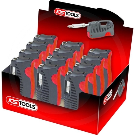 KS Tools 1/4" CLASSIC mini bit display,12pcs,slot