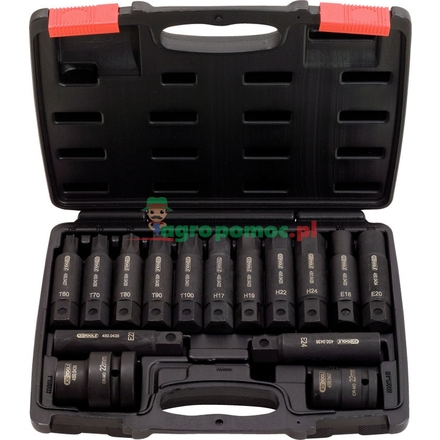 KS Tools 3/4+1" Multi impact bit socket set,16pcs