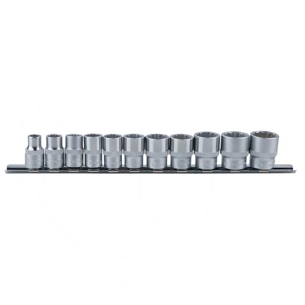 KS Tools 3/8" Bi hex socket set,11pcs