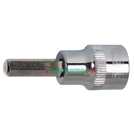 KS Tools CHROME+ hex bit socket, 1/2", 4mm