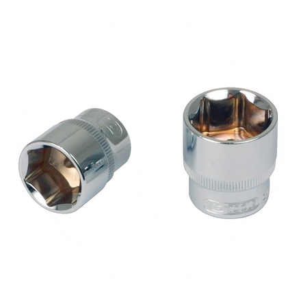 KS Tools CHROME+ hex socket, 1/2", 18mm