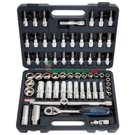 KS Tools CHROME+ socket set, 61pcs, 3/8"