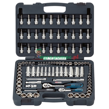 KS Tools CHROME+ socket set, 99pcs, 1/4"+3/8"