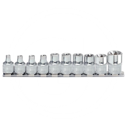 KS Tools CHROME+ TX E socket set, 10pcs, 3/8"