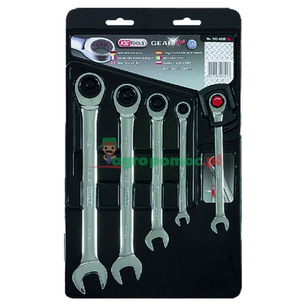 KS Tools GEAR+ ring spanner set,5-piece