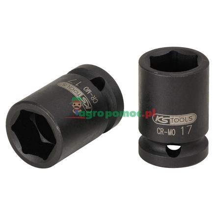 KS Tools Hex impact socket, short, 1/2", 15mm