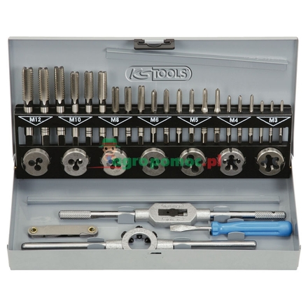 KS Tools HSS Co tap and die set, 32pcs