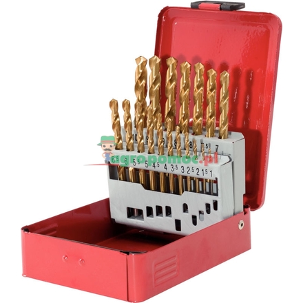 KS Tools HSS TIN twist drill set, 19pcs, 1-10mm