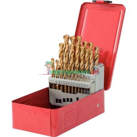 KS Tools HSS TIN twist drill set, 25pcs, 1-13mm