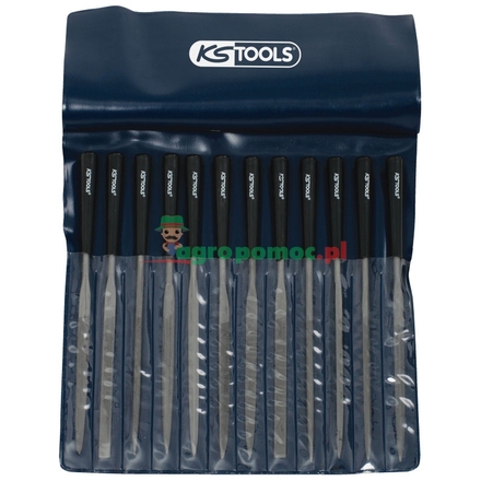 KS Tools Needle files set, 12pcs, 145mm