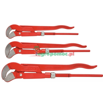 KS Tools Swed. pattern pipe wrench 45° angled set