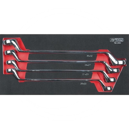 KS Tools ULTIMATE+ ring spanner set, offset, 4pcs