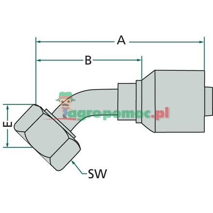 Parker PNE 16 DKOS M30x2.0 45° | 10C48-20-10