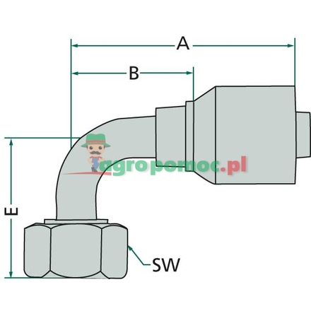 Parker PNE 20 DKOS M36x2.0 90° | 11C48-25-12