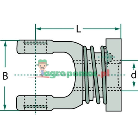 Walterscheid QS yoke | 362421, 1362421, 26.84.102+