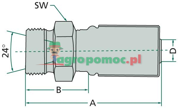 Gates PNE 08 AGL M16x1.5 GATES 5G 10MDL 81501069 Spare parts