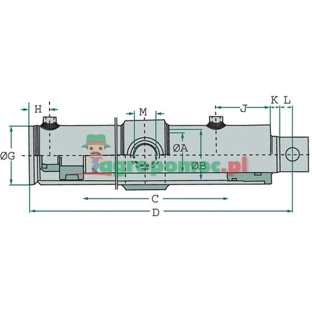  Cylinder DA HS-70-120-1000