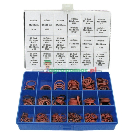  Fibre sealing ring assortment (plastic case)