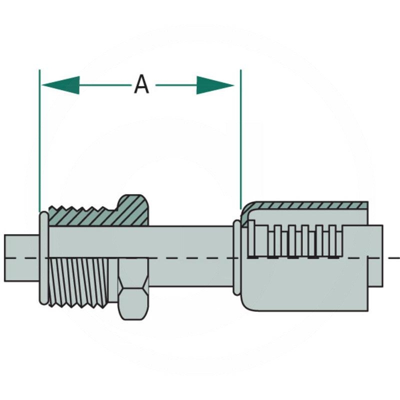  Fitting O-ring aluminium 0°