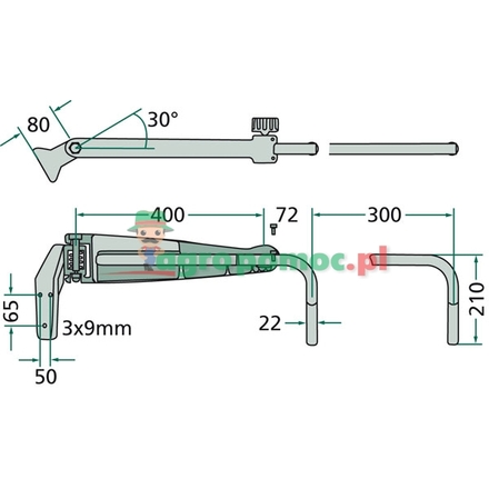  HD telescopic mirror holder | 1-34-677-083