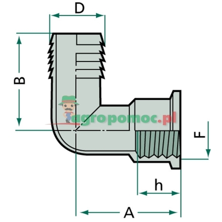  Hose connector curved