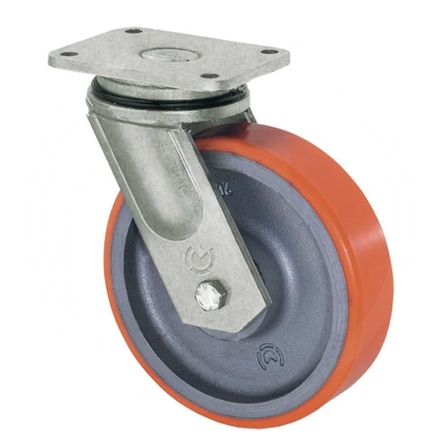  Polyurethane heavy duty swivelling castors