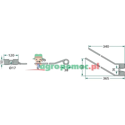  Rotary tedder tine | 600012, 10502