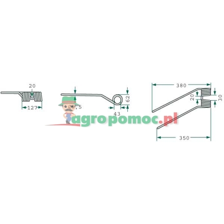  Rotary tedder tine | 600056