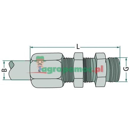  Straight-through bulkhead threaded fitting | 893 821 074 2