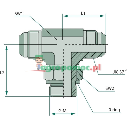  TAE 3/4 M-M JIC x M16 M-MET