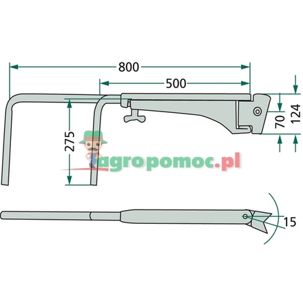  Telescopic mirror holder | 1-34-677-082