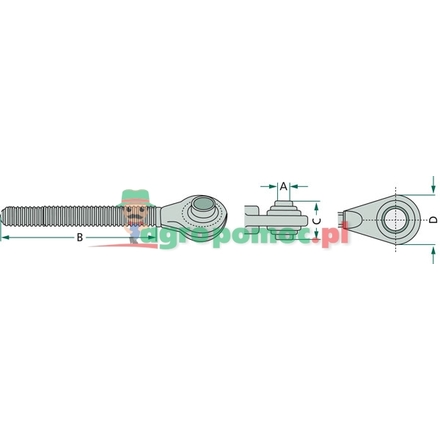  Threaded spindle