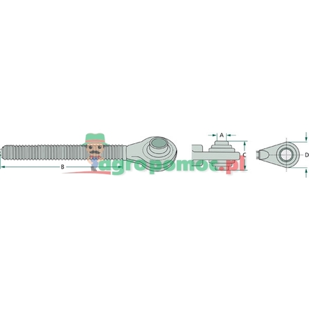  Threaded spindle