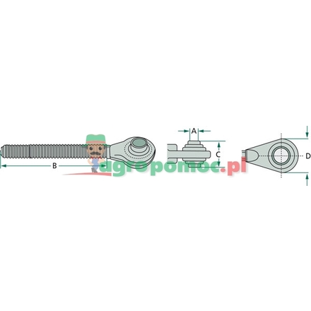  Threaded spindle