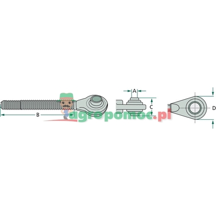  Threaded spindle