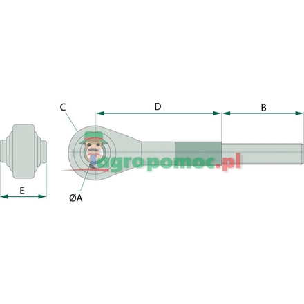  Threaded spindle