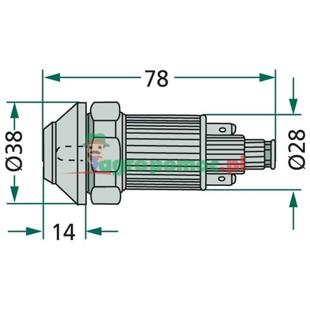 Blister Push button switch, hazard-warning lights